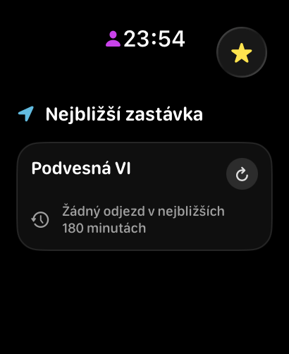 Trajfl Apple Watch Screenshot 1