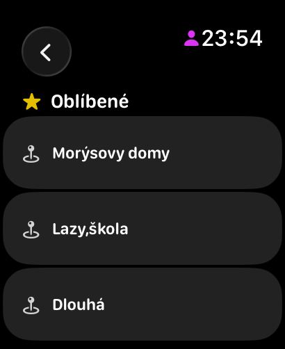 Trajfl Apple Watch Screenshot 2
