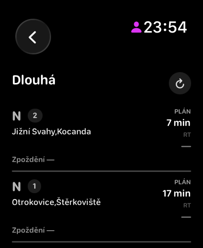 Trajfl Apple Watch Screenshot 3